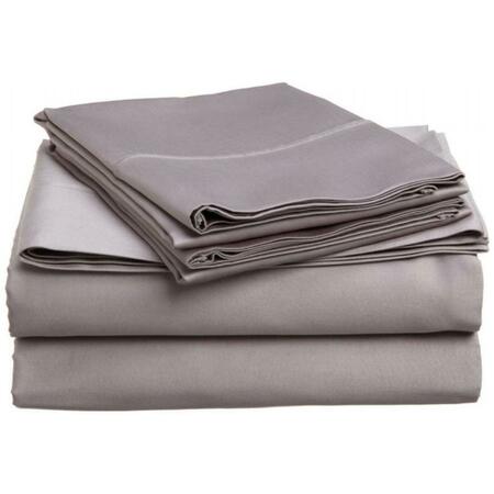 IMPRESSIONS BY LUXOR TREASURES 400 Thread Count Egyptian Cotton Queen Sheet Set Solid Grey 400QNSH SLGR